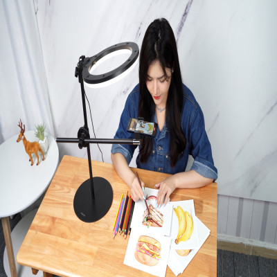 Table Top Arm Stand With Ring Light