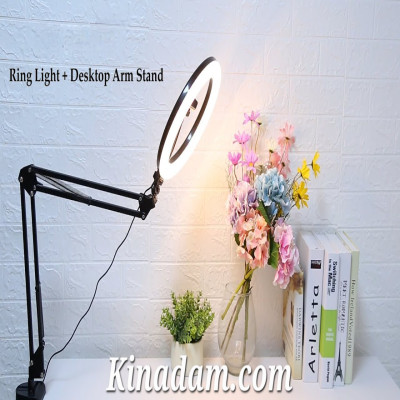 Overhead Video Stand with 10” Ring Light