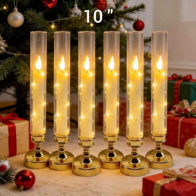 Artificial Glass Candle Light With Stand 🕯️✨